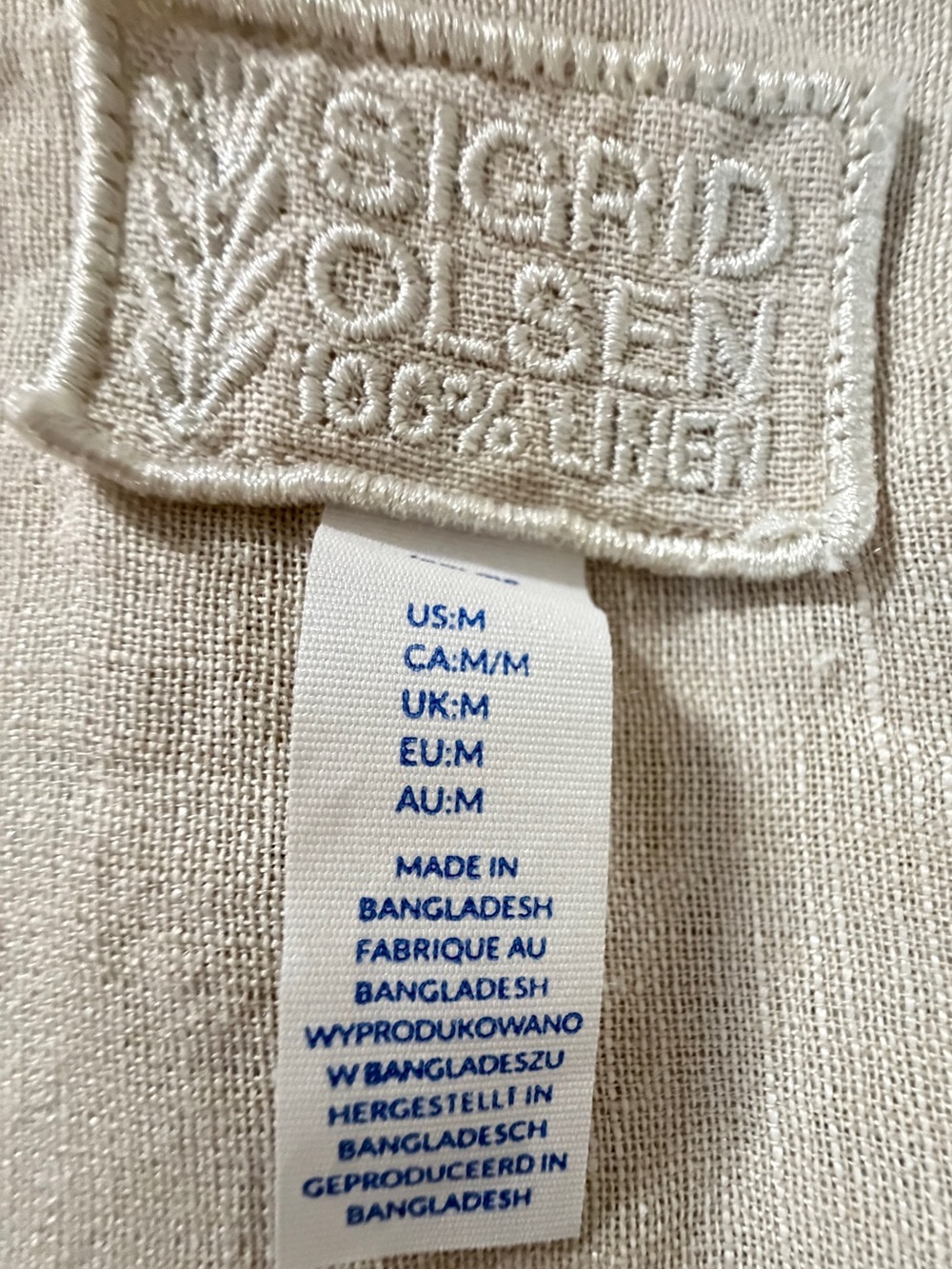 Sigrid Olsen Cream 100% Linen Button-Down Shirt NWT oversized M - Picture 4 of 9